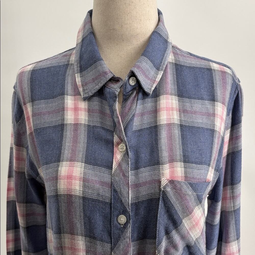 Rails Hunter Plaid Button Down Long Sleeve in Indigo Berry - Size Small - Picture 3 of 8